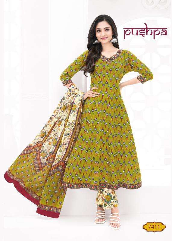 Aarvi Pushpa Vol-1 – Anarkali Style Kurti Pant With Dupatta